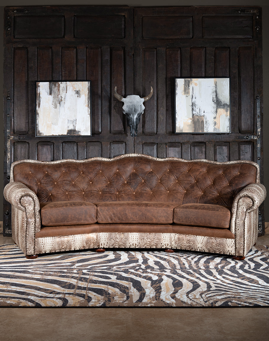 Gunsmoke Croc Sofa | Fine Leather Furniture | Casa de Myers