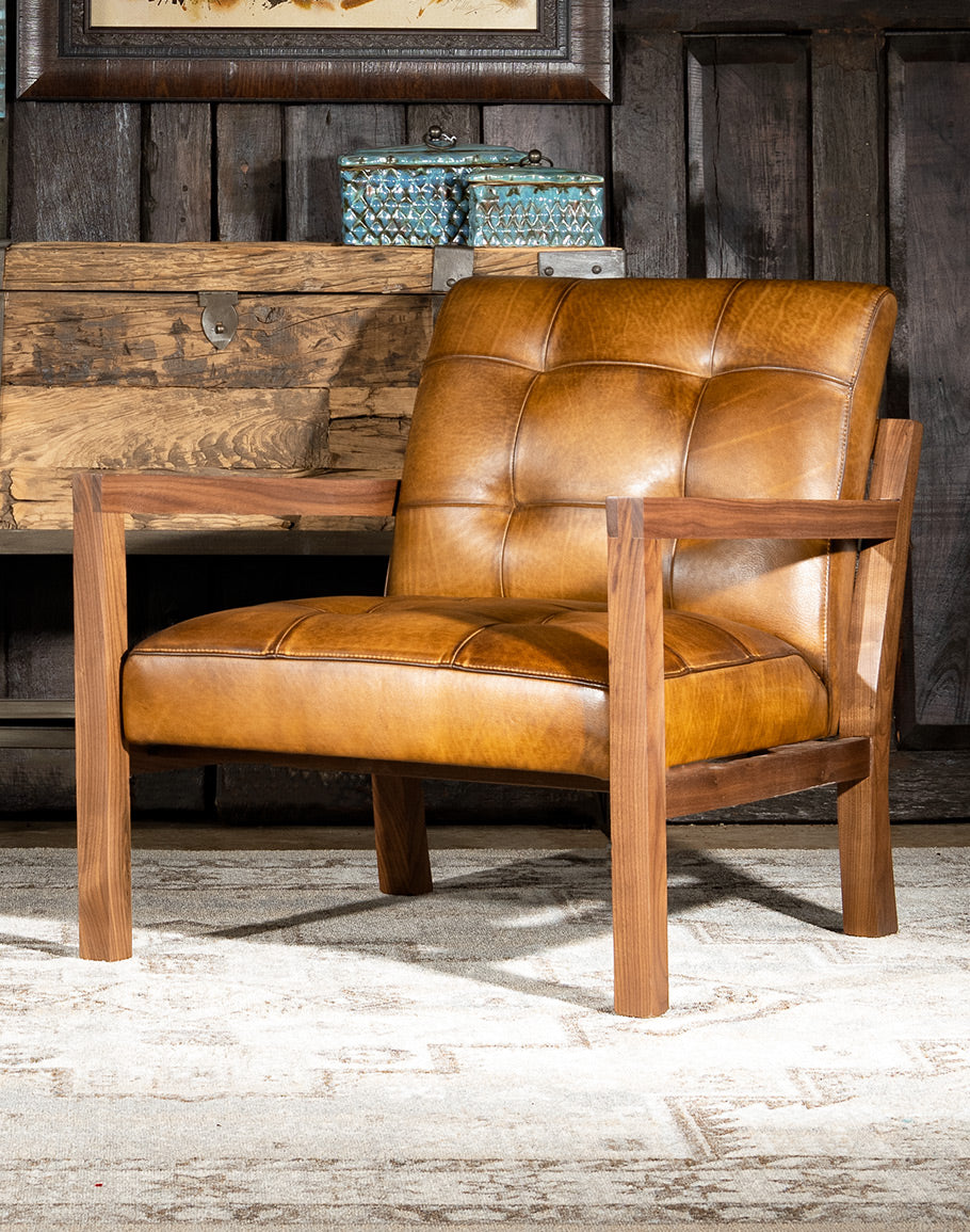 Morelos Leather Chair Modern Rustic Casa de Myers
