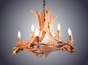 6 Light Fallow Ring Antler Chandelier | Casa de Myers