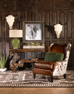 The Cattle Baron Leather Chair | Cowhide - Antiqued Leather | High Quality | Casa de Myers