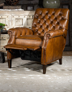 Alamosa Leather Recliner | Button Tufted Back | Comfortable | High Quality | American Made | Casa de Myers