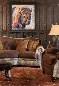 Bison Bull Framed Print | Southwestern Paintings | Casa de Myers