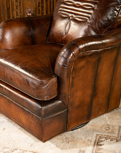 Laredo Swivel Glider | Fine Leather Furniture | Western Style | Casa de Myers
