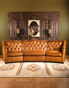 Branson Tufted Leather Sofa