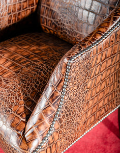 Brazos Croc Leather Chair | American Made - Casa de Myers
