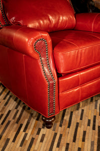 Rojo Recliner | Red - Top Grain Leather | American Made - Casa de Myers